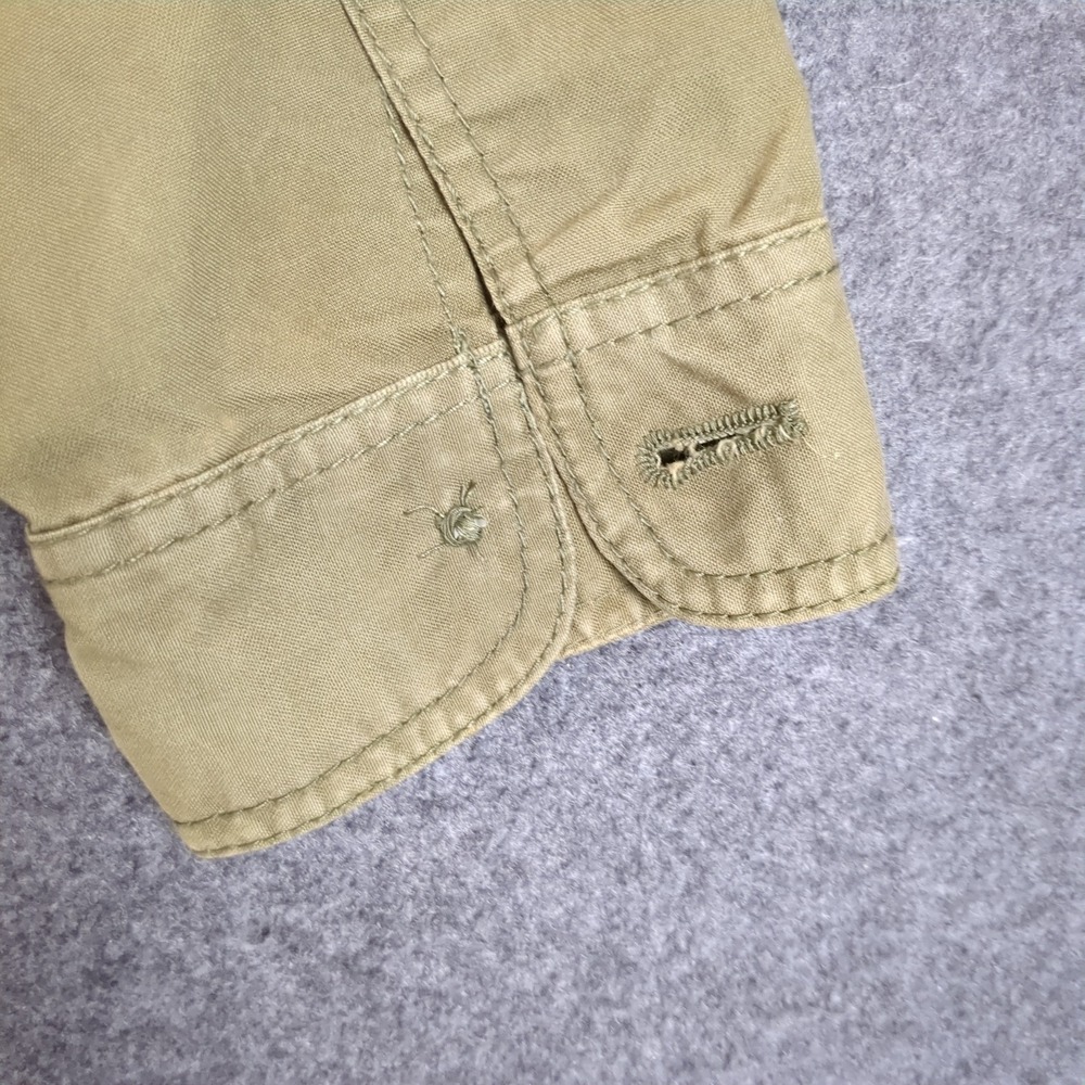 GAP Womens Olive Green Cotton Utility Blazer Jacket Small 3-Button Safari Style - Picture 8 of 13